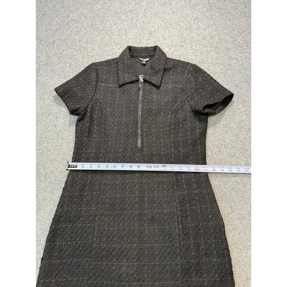 Women's Steve Madden Tweed Black Quarter Zip Short Sleeve Dress Size S NEW - Picture 3 of 10
